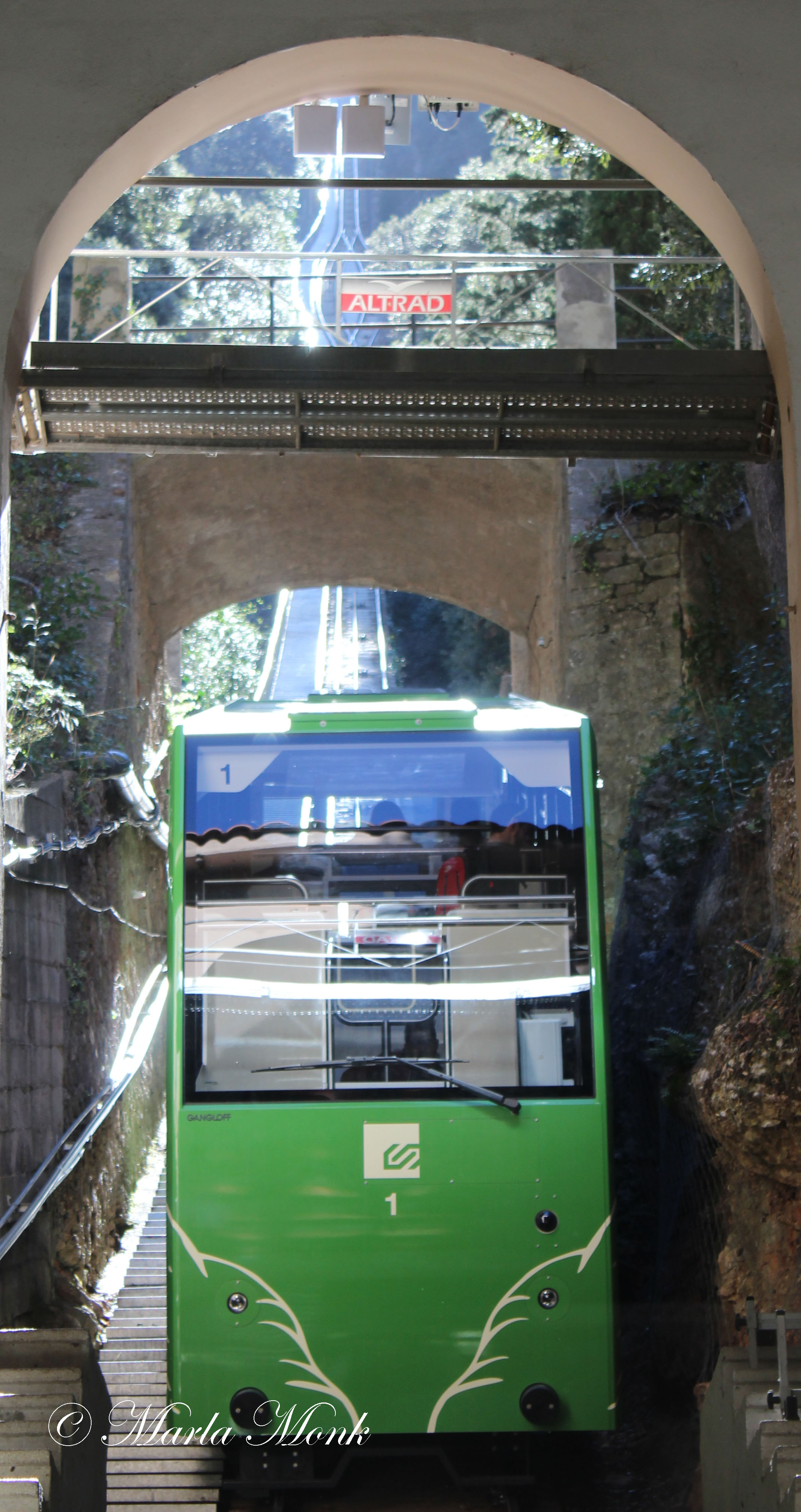 Passenger car for Montserrat incline