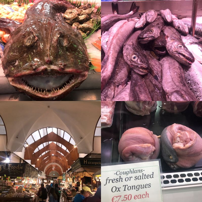 The English Market at Cork had lots of interesting food to browse.