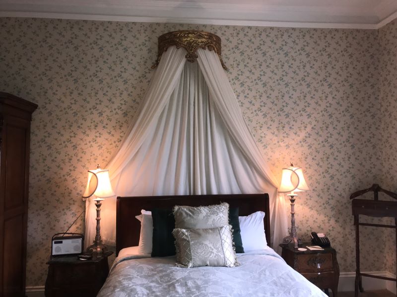 Our room at Dunbrody House, a tranquil, quiet manor house.