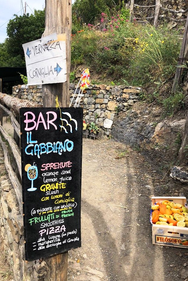 Lemonade Bar along the Cinque Terre Trail above Vernazza