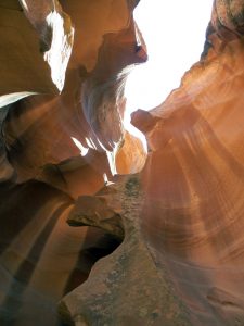 First steps inside Antelope Canyon