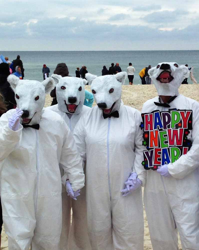 Big kids have fun at the New Year’s Day Polar Bear Plunge at the Flora-Bama 