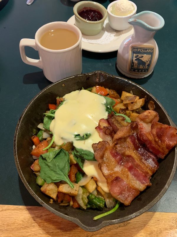 The restaurant provided me with a special skillet breakfast due to an allergy. 